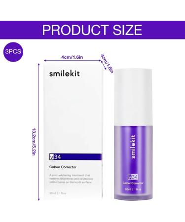 Hiullen Purple Teeth Whitening Toothpaste - 3 Pack | Effective Stain Removal for Whiter Teeth - Buy Online on GoSupps.com
