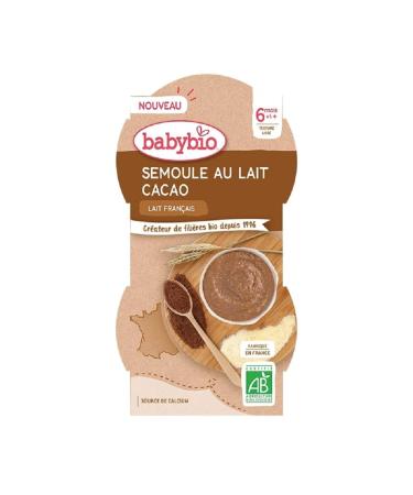BABYBIO SEMOLINA PUDDING COCOA DESSERTS PACK OF 2 X 100G