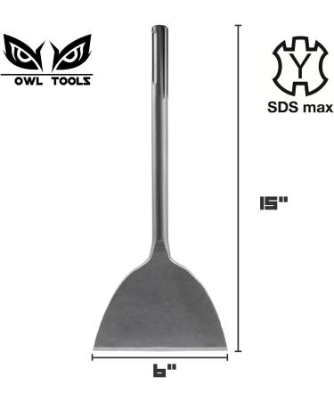 6 Wide SDS Max Chisel Bit - Industrial Grade Tile Grout Removal Tool - Buy Online on GoSupps.com