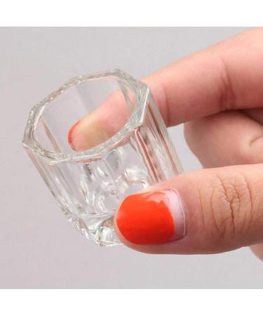 EBANKU Nail Crystal Glass Bowl Set - 2 Pack Liquid & Powder Mixing Dappen Bowls with Stainless Steel Lid | Professional Nail Art Tools for Perfect Manicures - Buy Online on GoSupps.com