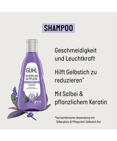 Guhl Silberglanz & Soin Shampoo 2-Pack Contents: 2 x 250 ml Anti-yellowing care for grey and blond hair Effectively reduces yellowing With plant keratin - Buy Online on GoSupps.com