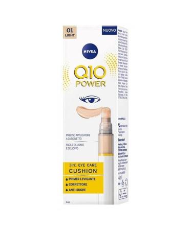 Nivea Q10 Power 3in1 Eye Cashion 01 Light 4 ml eye cream colorful and moisturizing anti-aging eye primer with coenzyme Q10 concealer dark circles smoothing
