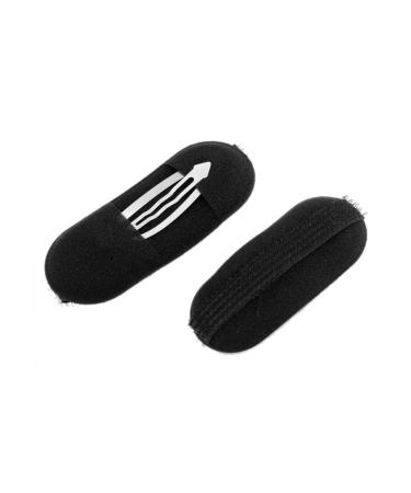 LIUMMRCY 2 pieces haircut clips haircut clamping hairdresser clips magical hair styling clip charming bump it up volume insert sponge hair clips black