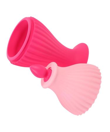 Beavorty Ice Cube Tray Ice Face Roller Women Face Tool Ice Face Mold Skin Massage Ice Roller Silicone Face Ice Roller Mold Silicone Ice Roller for Face Reusable Ice Roller Women Face Care 15X6CM Pink