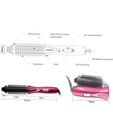 NOLITOY Hair Curler Hair Roller Hair Curling Brush Hot Air Brush Travel Curling Brush Ceramic Curling Brush - Buy Online on GoSupps.com