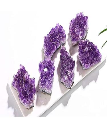 1pc Natural Chunks Purple Crystal Rough Stone Raw Amethyst Cluster for Home Decoration 100-120g Stone Mineral Specimen - Buy Online on GoSupps.com