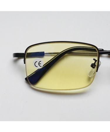 Koosufa Semi-Frame Varifocal Glasses for Men & Women | Progressive Multifocal Anti-Blue Light Reading Glasses | Metal Computer Specs | Available in 1.0 to 3.5 Strengths - Buy Online on GoSupps.com