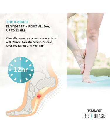Tuli's X Brace Arch Support & Compression for Sever's Disease, Plantar Fasciitis, Flat Feet - 2 Pairs Medium - Buy Online on GoSupps.com