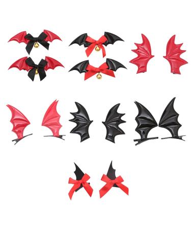 Devil Hair Clips with Bat Wings | Halloween Party Hair Accessories & Cosplay Hairpins - Buy Online on GoSupps.com