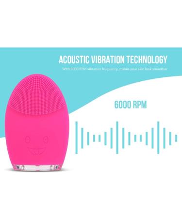 QGT Mini Electric Face Cleansing Brush Rechargeable Silicone Facial Cleansing Deep Pore Cleaning Water-Resistant Vibrating Massager(Rose Red) (Color : Rose Red) - Buy Online on GoSupps.com