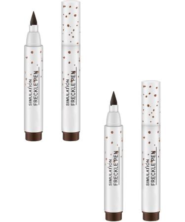 Freckles Pen Lifelike Freckle Makeup Pen 2 Colors Magic Freckle Color Waterproof Longlasting Soft Pen for Effortless Sunkissed Makeup Not Easy to Fade Suit for Women Men (2 colors 1g) - Buy Online on GoSupps.com
