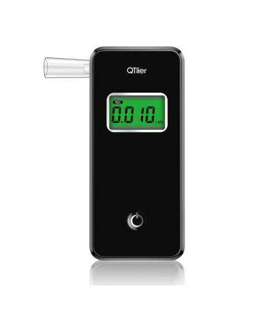 2023 Upgraded High-Accurate Breathalyzer, QTlier Professional-Grade Alcohol Tester with LCD Display, Environment Temperature and Used Records for Home Use or Personal (with 8 Mouthpieces)