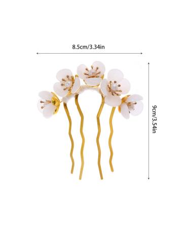 Beaupretty Vintage Jade Flower Hair Sticks Chinese Hair Pins for Women (White) - Buy Online on GoSupps.com
