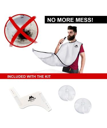 Beard Shaving Catcher Bib The Smart Way to Shave Beard Trimming Apron & Shaving Cape Perfect Grooming Gift or Men's Birthday Gift Includes Shaping Comb Storage box & E-Book - by Mobi Lock Apron + Kit - Buy Online on GoSupps.com
