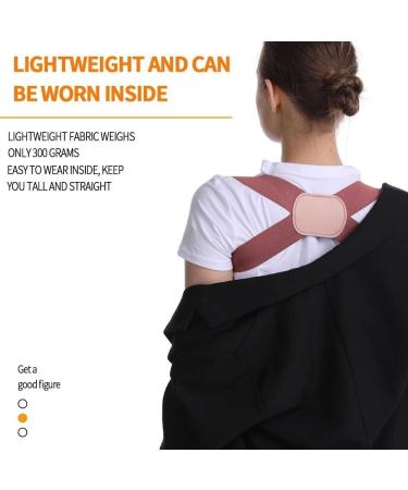 Adjustable Upper Back Brace Posture Corrector - Invisible Hunchback Correction Belt for Pain Relief | Large Pink (132-176 lb - Buy Online on GoSupps.com