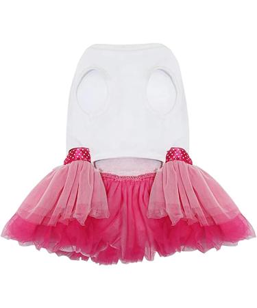 Luxury Dog Dress - Princess Tutu Skirt for Small Dogs | Evening & Wedding Outfit with Bowknot | Red Rock Lips Design - Buy Online on GoSupps.com
