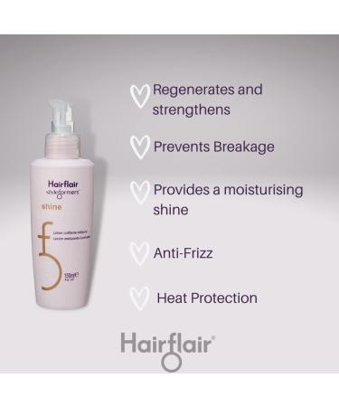 Hair Flair Shine Silk Styleformers Styling Lotion - Nourishes Strengthens and Protects Hair | Heat Protection & Moisturizing Shine (5.07 Fl Oz / 150ml - Buy Online on GoSupps.com