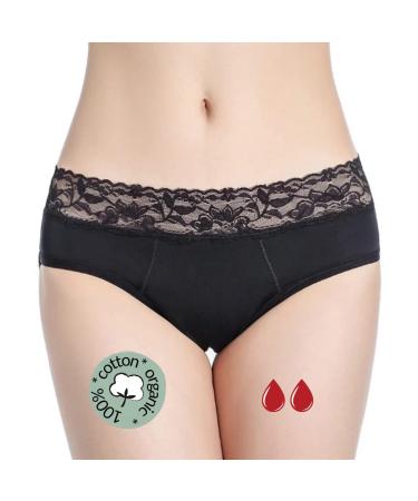 Noblood period underwear 2-3 tampons - washable - cotton - ecologically - menstruation - underwear for the period - periode briefs - absorbing - girls - XXS / 3XL top border S
