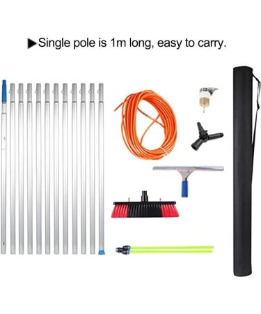 Window Cleaning Pole photovoltaic cleaner 4-12m Extension Pole + Squeegee Window Washer Combo/Telescopic Pole for Window Cleaning/Extension Pole for Cleaning Windows 55cm Brush Head 7M/24FT - Buy Online on GoSupps.com