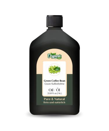 ORGANIC ZING Organic Zing Green Coffee Bean (Coffea Arabica.) Oil | Pure & Natural Carrier Oil for Skincare & Hair Care - 1000 ml