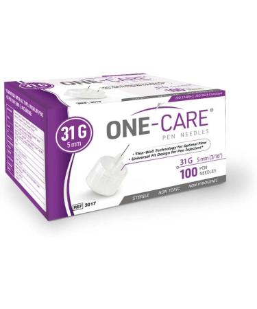 MediVena ONE-CARE 31G x 5mm Pen Needles - 100 Count - Buy Online on GoSupps.com