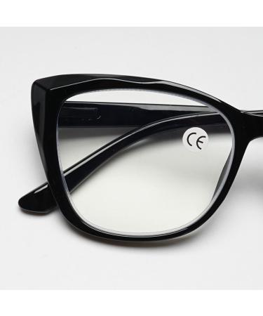 Koosufa Women's Large Cateye Anti-Blue Light Reading Glasses - Horn-Rimmed Anti-Tired 0.0 to 4.0 Strength Options - Stylish & Comfortable Eyewear for Fashionable Cat Lovers - Buy Online on GoSupps.com