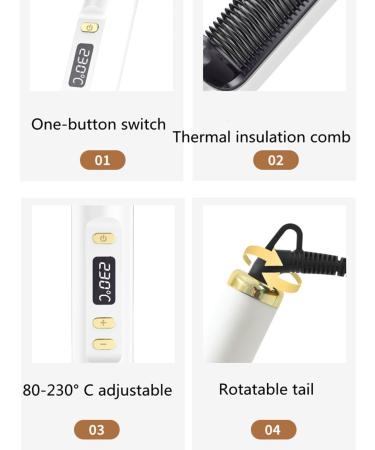 Cordless Hair Straightener - Fast Heating Portable Tool for Curly & Straight Styles - Black - Buy Online on GoSupps.com