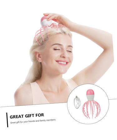 Frcolor 2-in-1 Scalp Massage Brush - Scratchy Scalp Massager & Shampoo Applicator - Pink ABS Baby Octopus Design for Ultimate Relaxation - Buy Online on GoSupps.com