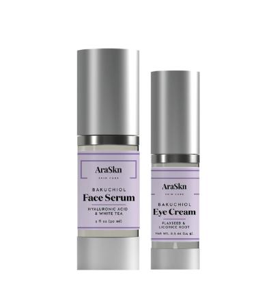 Bakuchiol Face Serum and Eye Cream Set Anti-Aging Skincare