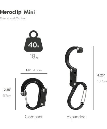 Gear Aid Heroclip Mini Carabiners & Hooks - Versatile Attachments for Pockets Lanterns Tools & More | International Shipping Available - Buy Online on GoSupps.com