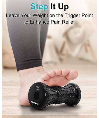 Tumaz Foot Massage Roller - Extended Version for Plantar Fasciitis Relief | Ergonomic Myofascial Pain Relief Roller - Buy Online on GoSupps.com