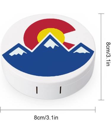 Colorado Sunset1 Round Case For Contact Lens Kit Storage Box with Mirror Printed - Buy Online on GoSupps.com