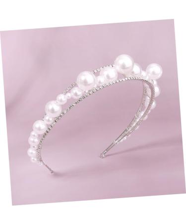 MERRYHAPY 1pc Pearl Headband Hair Jewels for Women Womens Hair Accessories Women Hair Accessories Bridesmaids Rhinestone Headpiece Baroque Rhinestone Tiara Elegant Headband Alloy - Buy Online on GoSupps.com