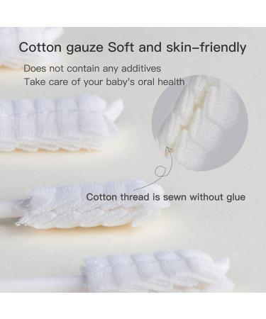 Disposable Baby Toothbrush & Tongue Cleaner | 30 pcs Infant Oral Cleaning Gauze Stick | 0-36 Months | White - Buy Online on GoSupps.com