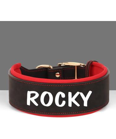 Durable PU Leather Padded Dog Collar for Medium & Large Breeds | Heavy Duty Metal Buckle Adjustable Fit (Neck 33-41cm) - Perfect for Pit Bulls | Black - Buy Online on GoSupps.com