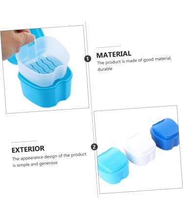 Gleavi 3 Series Box Press Container for Dentures | Dental Prostheses Storage | Blue 10x9x7cm - Buy Online on GoSupps.com