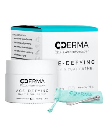 Anti-Aging Face Cream Fights Wrinkles Firming & Hydrating Moisturizer with Dual Hylauronic Acid For Dry Skin Sensitive Skin Aging Skin Made in France 1.76 fl oz