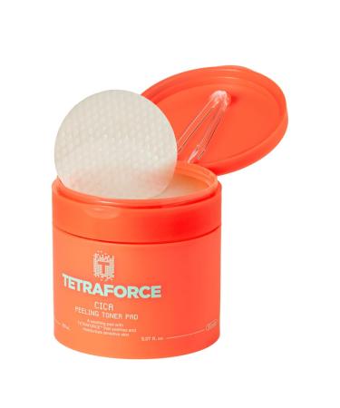 Elishacoy | TETRAFORCE Cica Peeling Toner Pads Gentle Exfoliating & Calming Toner with Cica Daily Skin Smoothing & Hydration Vegan & Dermatologist Tested 150 mL