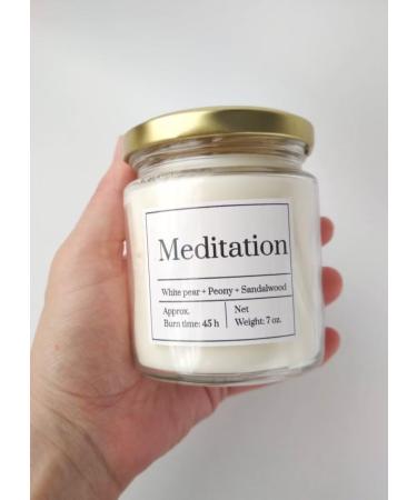 Natural Vegan Scented Candle for Meditation | Stress Relief Gift for Mom | Spa Day at Home | White Soy Wax - Buy Online on GoSupps.com
