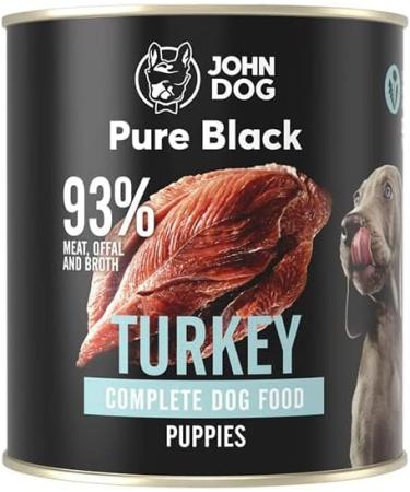 JOHN DOG Pure Black - Premium Wet Food for Dogs - 93% Meat - Premium Wet Food for Dogs - Gluten Free Wet Food - 100% Ingredients - Buy Online on GoSupps.com