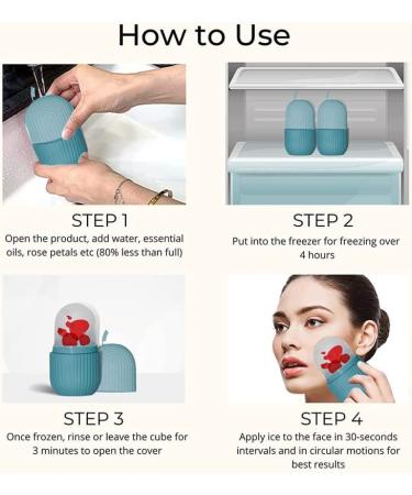Ice Cube Roller for Face & Neck - Reusable Skin Care Tool | De-Puff Eyes & Tighten Skin | Multi-Color Facial Treatment - Buy Online on GoSupps.com