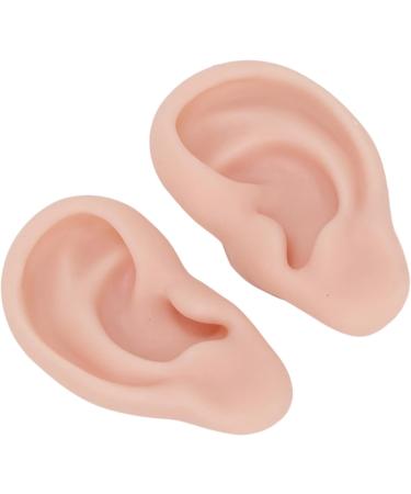 Flexible & Reusable Silicone Ear Model - 1 Pair Medium Skin Color for Ear Piercing Practice - Buy Online on GoSupps.com