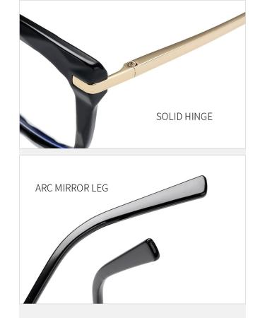 SERONI Cat Eye Blue Light Blocking Glasses for Men & Women - TR90 Metal Temples Anti UV Ray 60mm Red Frames - Buy Online on GoSupps.com