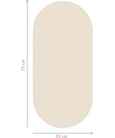 Fitted Oval Sheet - 100% Cotton Jersey in Cream | Soft & Durable | International Shipping - Buy Online on GoSupps.com