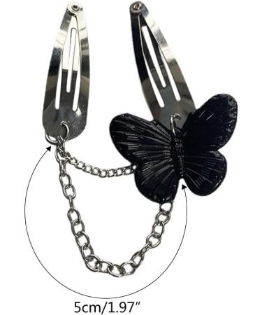 JSGHGDF Hair Clip Bobbys Clip y2kBobby y2kHairpin Butterflys Hair Clip Barrettes y2kHair Clip Y2KHair Black butterfly - Buy Online on GoSupps.com