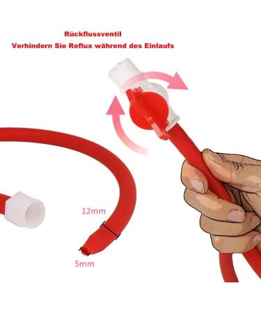 GTBXFU Portable Enema Anal Shower - Intimate Silicone Hose for Men & Women | 200cm Red Colon Rinsing Solution - Buy Online on GoSupps.com
