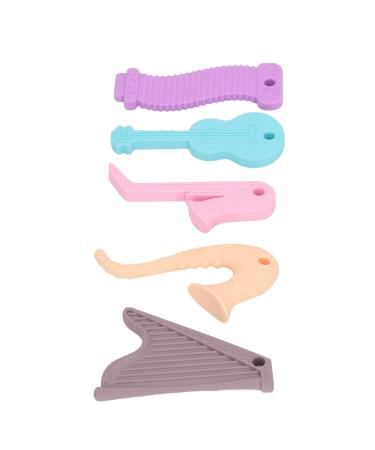5pcs Baby Teething Toys - Food Grade Silicone Soft Instruments for Infants | Safe Chew Sticks - Buy Online on GoSupps.com