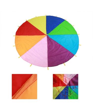 Kids Parachute: Giant Multicolored Play Canopy with 16 Handles - Indoor & Outdoor Toy for Teamwork and Fitness | 3.6m/142 - Buy Online on GoSupps.com