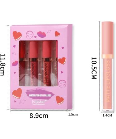 INTEROOKIE Matte Lipstick Kit Natural Velvet and Does Not Fade Without Stick Lip Gloss Shell (A) - Buy Online on GoSupps.com