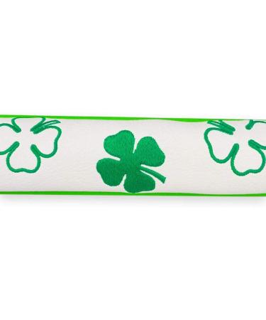 Big Teeth Lucky Clover Leather Golf Alignment Stick Cover - White - Buy Online on GoSupps.com